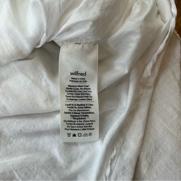 Aritzia Wilfred White Allier Embroidered Shift Dress - Picture 7 of 14